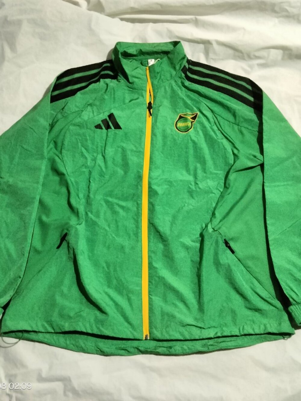 Adidas Jamaica x Bob Marley Home Anthem Jacket Men’s Size L Vivid Green JV8195